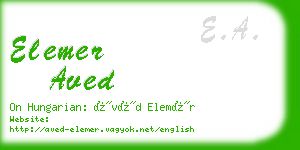 elemer aved business card